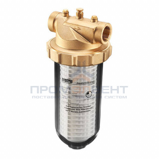 Фильтр тонкой очистки без промывки Oventrop Aquanova Magnum - 1"1/4 (ВР, PN16, 30°C, прозрачн.колба)