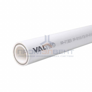Труба полипропиленовая армированная стекловолокном VALTEC PP-FIBER - 90x15.0 (PN25, штанга 4 м.)
