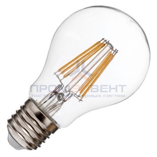 Лампа филаментная светодиодная FL-LED Filament A60 6W 3000К 220V 600lm E27 теплый свет