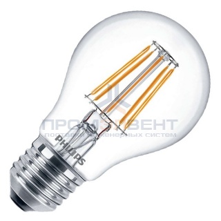 Лампа филаментная светодиодная Philips LED Filament A60 4,3W (50W) 2700K 470lm E27 230V теплый свет