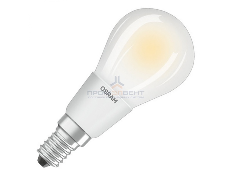 Лампа филаментная светодиодная шарик Osram LED P Retrofit CLAS 40 DIM 4.5W/827 FR 470lm E14 Filament