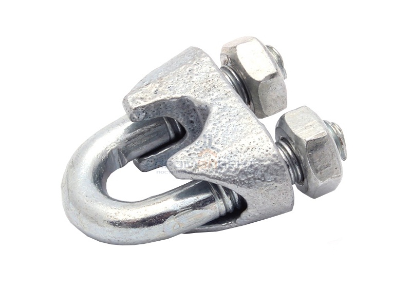 Зажим стальной 5мм DIN741 для троса оцинкованный