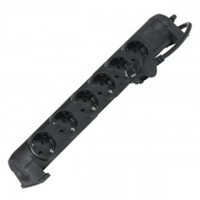 Удлинитель Legrand "Комфорт" черный 16А 6 розеток 1,5м с выключателем