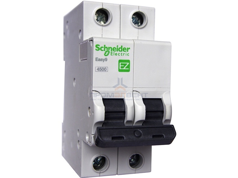 Автоматический выключатель Schneider Electric EASY 9 2П 25А С 4,5кА 230В (автомат)