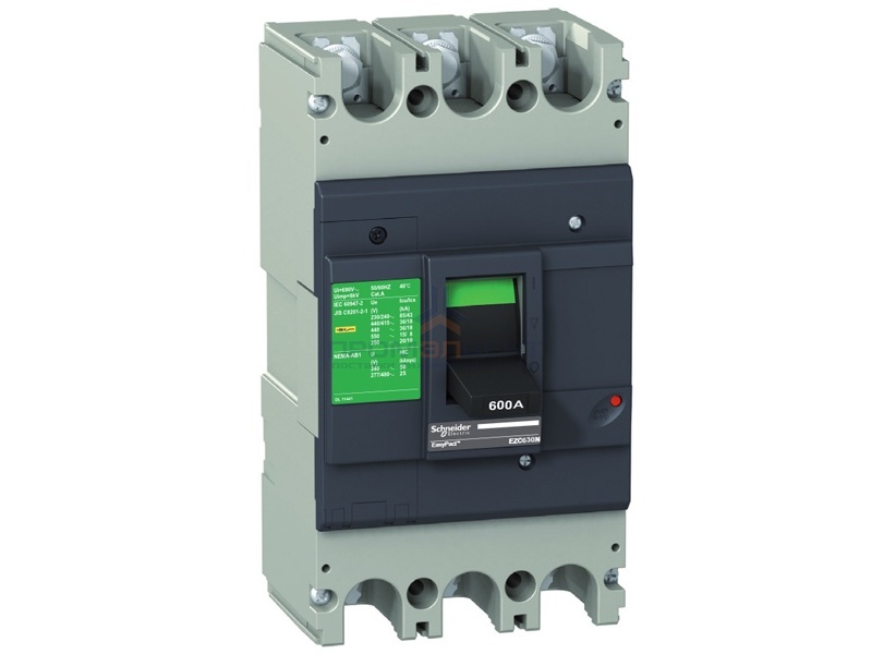 Автоматический выключатель Schneider Electric EZC630N 600A 36кА/415В 3П3Т (автомат)